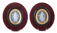 Lot 189 - A pair of Wedgwood oval framed plaques