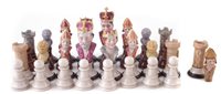 Lot 197 - Pottery chess set