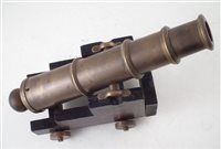 Lot 13 - 19th century bronze signal cannon on naval base