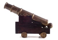 Lot 13 - 19th century bronze signal cannon on naval base