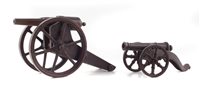 Lot 4 - Model cannon by Blake Holborn and one other