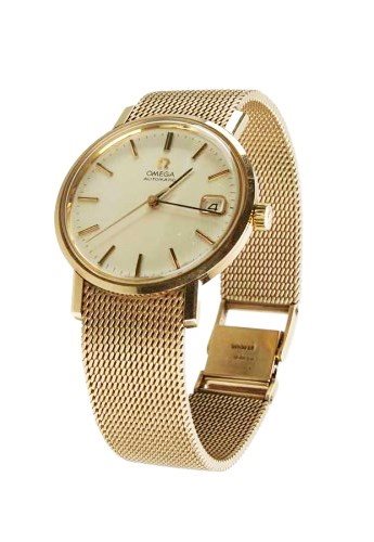 Lot 112 - Gent's Omega automatic yellow gold bracelet watch