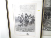 Lot 21 - Three signed etchings after Meissonier (3)