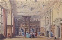 Lot 509 - Joseph Nash, "Crewe Hall, Cheshire - The Hall", watercolour.