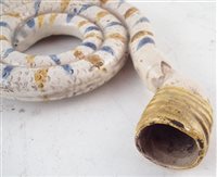 Lot 184 - Pratt ware coil snake pipe