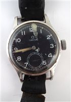 Lot 49 - An Omega 'Dirty Dozen' manual wind wristwatch