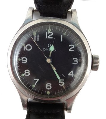 Lot 173 - An RAF Omega manual wind wristwatch