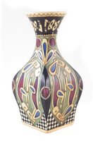 Lot 279 - Moorcroft case decorated with fields of gold pattern