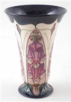 Lot 226 - Moorcroft vase decorated with foxgloves pattern