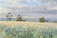 Lot 295 - Angus Rands, "July Evening, Castle Howard", pastel.