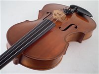 Lot 2 - Douglas Perry viola with snake wood bow and case