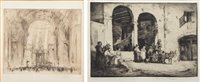 Lot 529 - William Walcot, "Interior of St. Peter's, Rome", signed etching and another by Hamilton Mackenzie (2).
