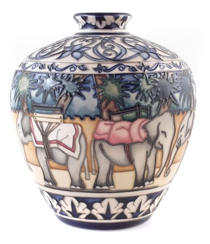 Lot 274 - Moorcroft vase, decorated with Kerala pattern