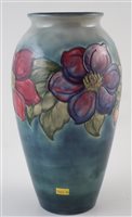 Lot 251 - Moorcroft clematis pattern vase