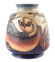 Lot 291 - Moorcroft trout pattern vase