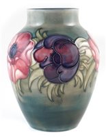 Lot 257 - Moorcroft Anemone pattern vase