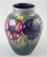Lot 257 - Moorcroft Anemone pattern vase
