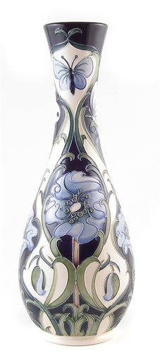 Lot 233 - Moorcroft study in blue pattern vase