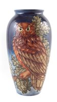 Lot 268 - Moorcroft Eagle Owl vase