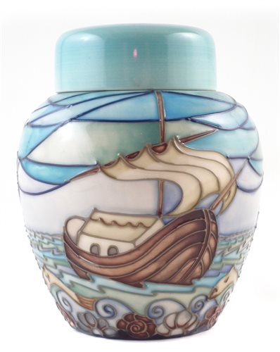 Lot 278 - Moorcroft Winds of change ginger jar, designed by Rachel Bishop (2) 15cm high
