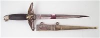 Lot 201 - Royal Hungarian Air force N.C.O.S Model 1932 dress dagger and scabbard