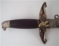 Lot 201 - Royal Hungarian Air force N.C.O.S Model 1932 dress dagger and scabbard