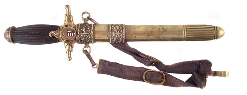 Lot 202 - Royal Hungarian Fire Brigade dress dagger and scabbard