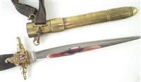 Lot 202 - Royal Hungarian Fire Brigade dress dagger and scabbard