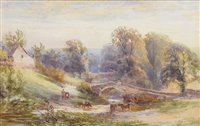 Lot 496 - Frank Gresley, "Ingleby, Derbyshire", watercolour.