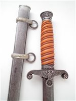 Lot 194 - German Third Reich WW2 Army Officer's dagger and scabbard