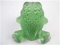 Lot 180 - Lalique green glass toad