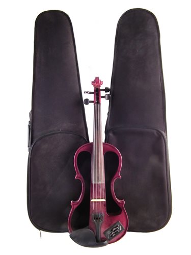 Lot 9 - Carlo Giordano electric violin with case and one other case.