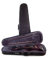 Lot 9 - Carlo Giordano electric violin with case and one other case.