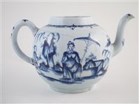 Lot 118 - Extremely rare Lowestoft punch pot circa 1765