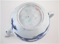 Lot 118 - Extremely rare Lowestoft punch pot circa 1765