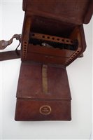 Lot 170 - Leather rifle case labelled Alexander Henry,  also a Victor leather riflemans ammunition / accessories case.