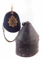 Lot 168 - Shropshire rifles cap dated 1912 with tin case.