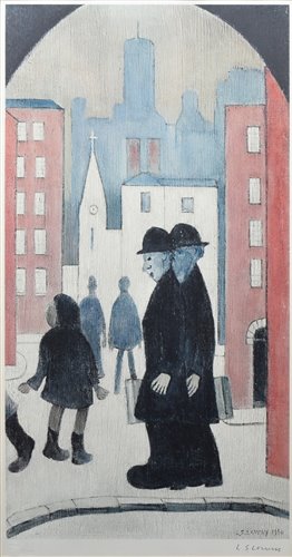 Lot 518 - After L.S. Lowry, "The Two Brothers", signed limited edition print.